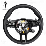 Leather Steering Wheel for Porsche Carrera S Carrera 4/4S Turbo S GT3 RS 911 R 718 S GTS 4.0 Spyder 