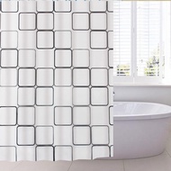 Xinxuan Dafang grid shower curtain PEVA waterproof bathroom partition curtain bathroom thickened non perforated shower curtain