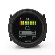 【NEW】Digital  Lcd Hour Meter with led battery indicator Gauge 12V 24V 36V 48V 72V