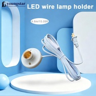 YOUNGSTAR E27 Lamp Holder with Cable Bulb Cord 4.6 Meter US-Plug DIY Bulb Extension Cord Pendant Lig
