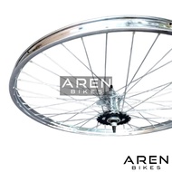 WHEELSET SEPEDA 26 JENGKI ARAYA TORPEDO BELAKANG 26 x 1 3/8 BESI CHROME LUBANG 40 26x1 3/8 VELG RIM 