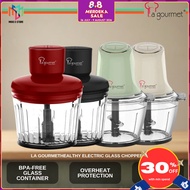 La Gourmet GC10 Healthy Electric Glass Chopper 1.0L BPA Free Glass Container Overheat Protection GC2