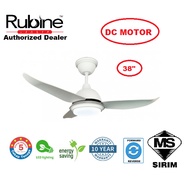 Rubine RCF-AMPIO38-3BL DC Ceiling Fan  /  38 INCH / WHITE (NON RETURNABLE)