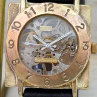 BHW079C 手動上弦 BrassJUMBO 36mm 方形銅表圈手工腕錶 (BHW079C)
