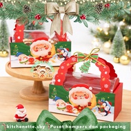 Gable Box Cupcake 2 Holes Transparent Christmas Packaging Cupcake KS