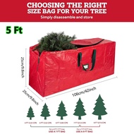 Christmas Tree Storage Bag Fits 4FT to 9FT Artificial Trees Waterproof Xmas Storage Box with Durable