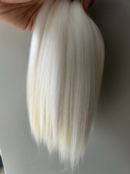 Chải Kỹ Len Merino Chất Liệu Tóc Giả Nhiều Màu Sắc Tóc Thẳng BJD6 Tóc Búp Bê Bó Blythe Tóc Giả Chất