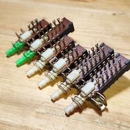 Switch DPDT 6 rows TMS JAPAN Auto RESET Push on Locking Press Switch NOS 6PDT on off