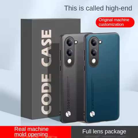 Plain Leather Case For VIVO Y04 Y29 Y19S Y28 Y18 Y37 Y03 Y76 Y17S Y16 Y35 Y22 Y22S Hard Camera Prote