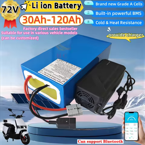 HC_72v 40Ah 50Ah 60Ah 70Ah 80Ah 100Ah lithium ion battery with bluetooth BMS for 5000W scooter Motor