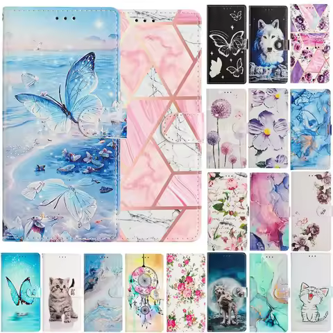 Leather Wallet Flip Case For Huawei Honor Play 10 4G X5B X5C Plus X6A X7B X7D X8A X8C X9C X9D Magnet