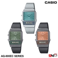 Casio Vintage AQ-800 Series AQ-800EC AQ-800ECGG Analog-Digital Stainless Steel Band