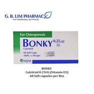 CLEARANCE - Bonky 0.25mcg Calcitriol 60 capsules ONE BOX (EXP: 31-OCT-2025 )