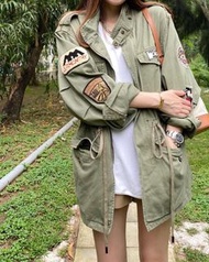 韓國型格襟章軍褸 （free size)