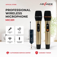 ADVANCE MIC-201 Dua Microphone Wireless Professsional Mic Karaoke Garansi Resmi & 100% ORI