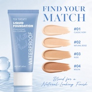 TEN TWENTY Waterproof Makeup Base Liquid Foundation 60ml Full Coverage 4 Shades