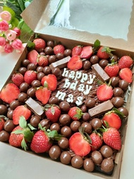 Brownies Ulang Tahun Full Choco Berry - Birthday Brownies Hampers