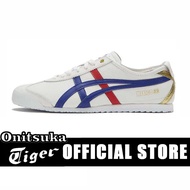 Onitsuka Tiger Men and Women Sneakers Model MEXICO 66 White/Dark Blue running shoes