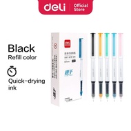 Deli Pen Liquid Bead Pen Black Dry Fast (0.5mm/Pen) S867