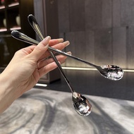 Stainless Steel Long Bar Spoon 18cm Long Handle Stirring Rod Cocktail Mixing Stick Coffee Milk Tea S