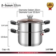 New Steamer Pot Steamer Soup pout 2-level Steaming Pan 22/26CM stainless Steel Material