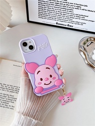 การ์ตูนน่ารัก Piglet โทรศัพท์มือถือสำหรับ OPPO A3S A5 A9 A31 A53 A32 2020 A15 A15S A35 4G A52 A72 A92 A52S A92s 5G A56 A53 5G A91 A93 5G A96นุ่มซิลิคอนปกคลุมสำหรับ OPPO F7 F9 F11 Reno Z 2 5 6 7 8กลับเชลล์พร้อมจี้เดียวกันฟรี