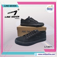 L7-6611 LINE 7 KASUT SEKOLAH HITAM / LINE7 BLACK SCHOOL SHOE