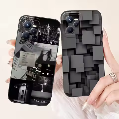 Lens Protective Case For Realme C35 Fashion Pattern Soft Silicone Back Cover For RealmeC35 C 35 4G R