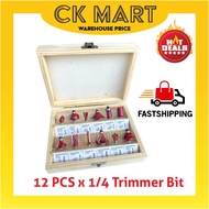 12pcs Router Bit For Wood Trimmer /Router Bit