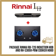 [BUNDLE] Rinnai RB-72G Induction Hob and RH-S3059-PBW Cooker Hood