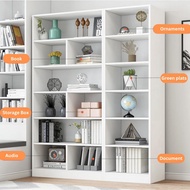 Simple Bookshelf Wooden Cabinet Multi Compartment Home Storage  Multifunctional / Rak Buku Kayu Petak Buku Penyimpanan