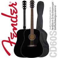+เซ็ตอัพฟรี+ Fender® CD60S Acoustic Guitar กีตาร์โปร่ง 41 นิ้ว ไม้ท็อปโซลิดสปรูซ ** ใช้สายกีต้าร์โปร่ง Fender® ของแท้ ** + แถมฟรีกระเป๋ากีตาร์โปร่ง