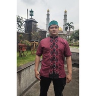 SHIRT JAGUART SILK COLOR SHORT-SLEEVEDkoko ll MUSLIM CLOTHES 01