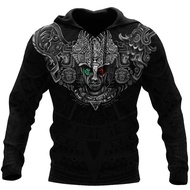 Mexico Aztec Hoodie 3D Printed Vintage Mexican Totem Sweatshirt Men Clothes Long Sleeves Outdoor Spo