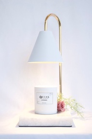 APP遠端控制智能香氛蠟燭燈－白色燈罩大理石款