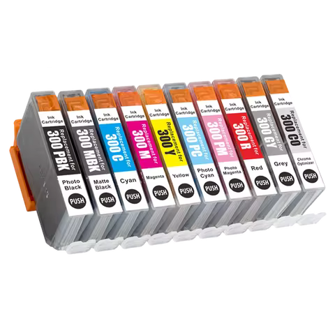 Canon Printer Ink Cartridge for 1Set PFI300 PFI-300 PFI 300 Premium Compatible Color Inkjet Ink Cart