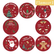 [flameer1] 2x 500 Pieces Christmas Sticker Roll, Christmas Holiday Stickers, Round, Ideal for Holiday Greetings, Sealing, Giving, Gift Decorations, Child