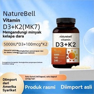EXP:2027 《Barang spot》NatureBell Vitamin D3 5,000 IU + K2 100 mcg, 240 Softgels