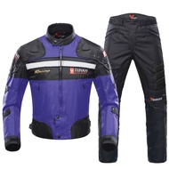 DUHAN Men Motorcycle Jacket Windproof Motocross Racing Suit Body Armor Motorcycle Jacket+Motorcycle Pants Moto Clothing Set