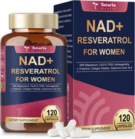 Totaria NAD+ Resveratrol สำหรับผู้หญิง - ผลิตภัณฑ์เสริมอาหารต่อต้านริ้วรอยและเพิ่มพลังงานระดับเซลล์ 