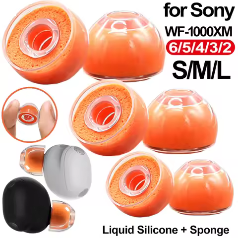 Silicone Memory Foam EarPlug for WF-1000 XM6 XM5 XM4 XM3 XM2 S/M/L Ear Tips Earbuds Tips Pad Earcaps