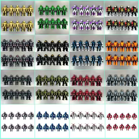 10pcs Mega Construx Soldier Bloks Spartan Master of Chief Elite Brute Hunter