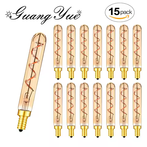 Long Tubular Vintage Led Bulb E14 E12 110V 220V Dimmable 3W 2200K Spiral Filament Living Room Pendan
