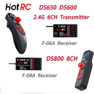 HOTRC DS-650 / DS600 2.4G 6CH Transmitter Color/Ordinary Screen Remote Controller w/ F-06A Receiver 