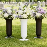 Memorial Cemetery Vase With Ground Stake, Outdoor Funeral Memorial Grave Flower Stand, Cemetery Deco