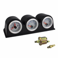 2'' 52MM Triple gauge kit Tachometer RPM Water Temperature Gauge Oil Press Pressure Gauge Car meter 