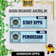 NAYARA SPPG Kitchen Signroom MBG Kitchen Room Board/ Acrylic Kitchen Room Name/