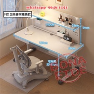 可升降白色兒童學習書桌+書架+椅子 套裝 Height-Adjustable Children Desk+Chair+Shelf [DK66-51] 辦公枱/寫字枱/書枱/電腦桌/工作枱 枱高55-8