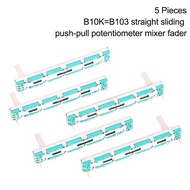 TMOY 5 Pcs 75 MM Double B10K Oril B10KX2 Behringer Pot Mixer Fader