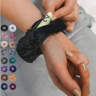 1/2/3/5/7/9/10pcs Silk Hair Ties With Hidden Pocket, Multifunctional Hair Accessory Storage Bag, Por